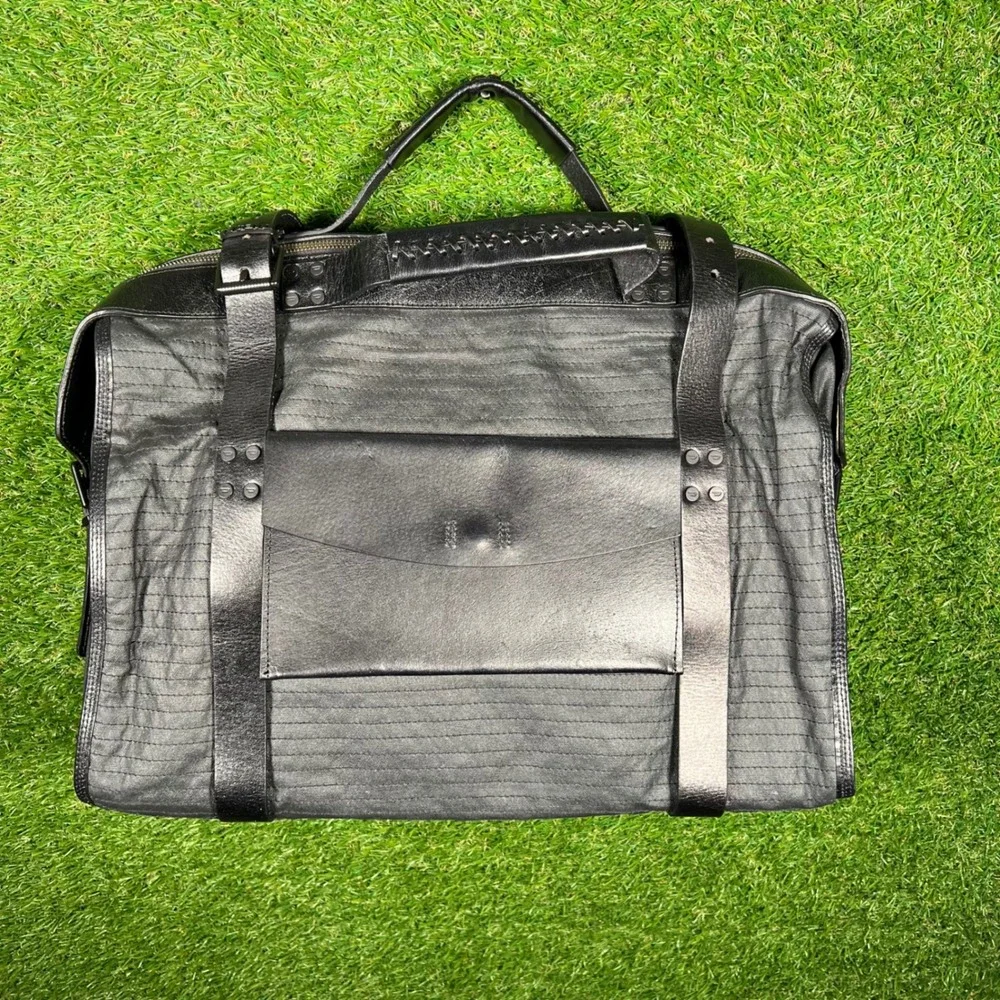 Diesel Down Under Victoria Black Canvas Leather Satchel Bag 00X993PR377 T8013